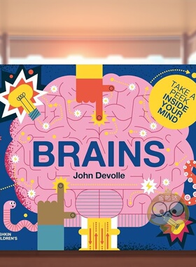 【现货】大脑英文儿童绘本知识百科进口原版书精装【Big Science for Little Minds】Brains John Devolle著Pushkin Press出版书籍