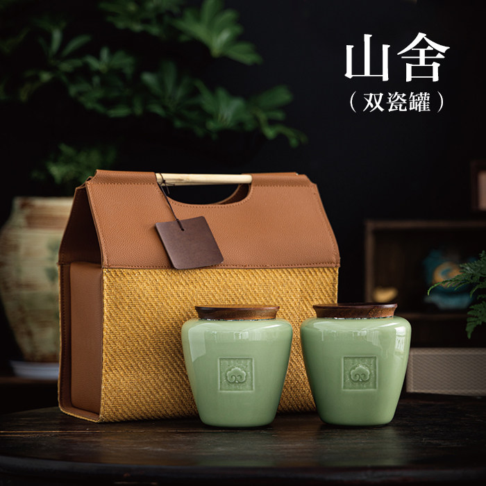 草编环保茶叶罐龙井茶包装定制