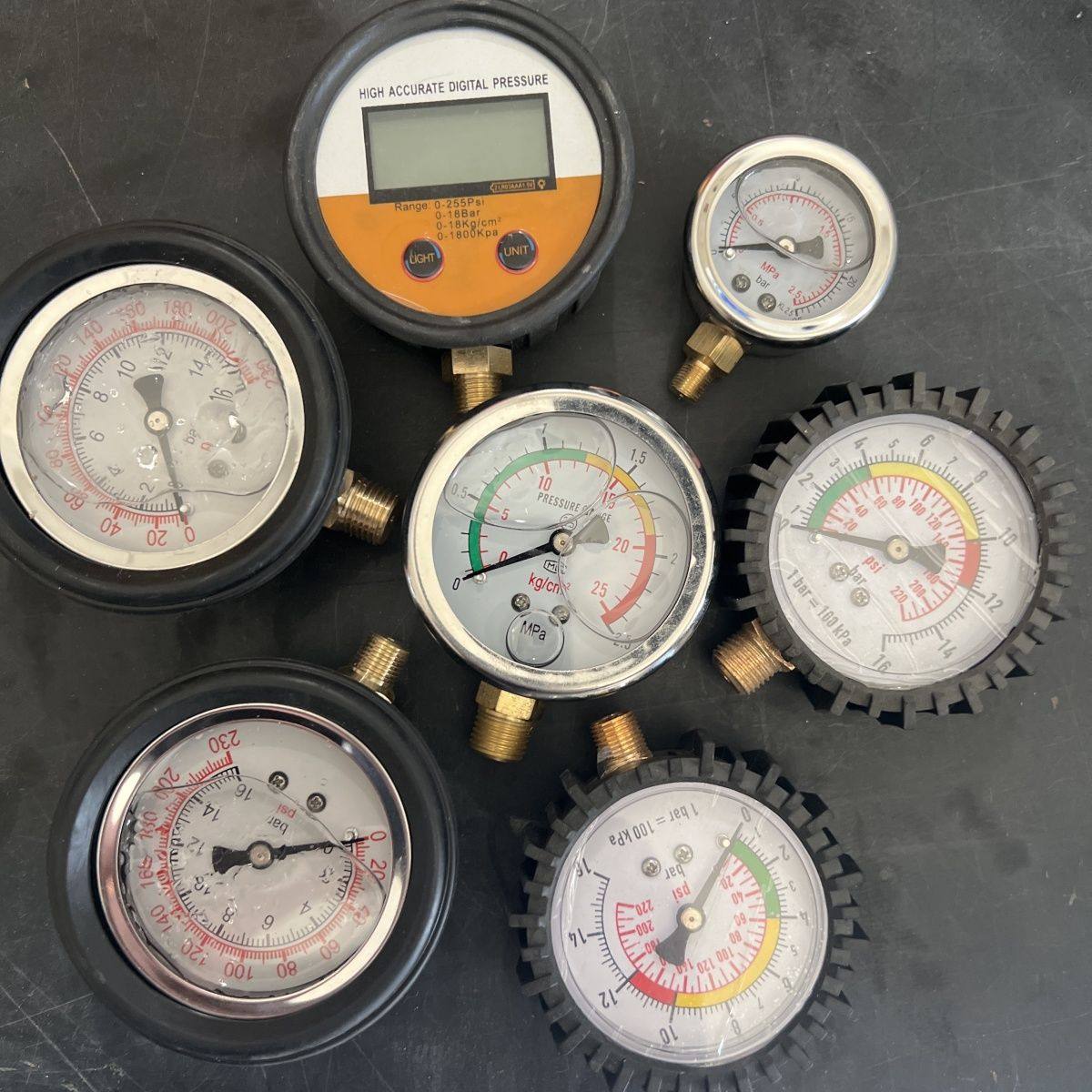 充气杆表头胎压枪表头气泵表头数字油表机械表头打气补胎汽车轮胎