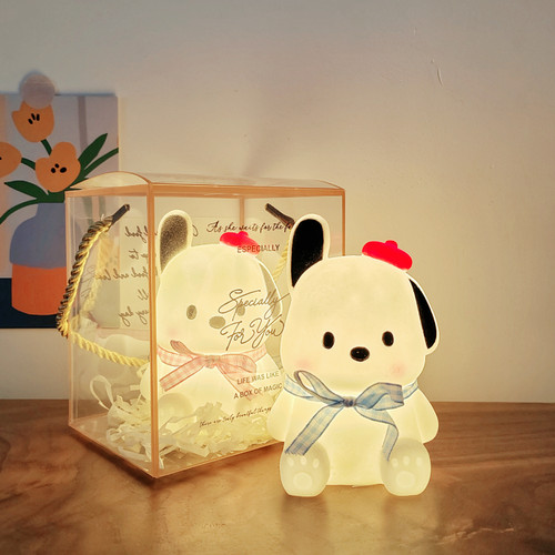 卡通帕恰狗小夜灯不插电桌面装饰氛围灯摆件生日礼物女创意伴手礼