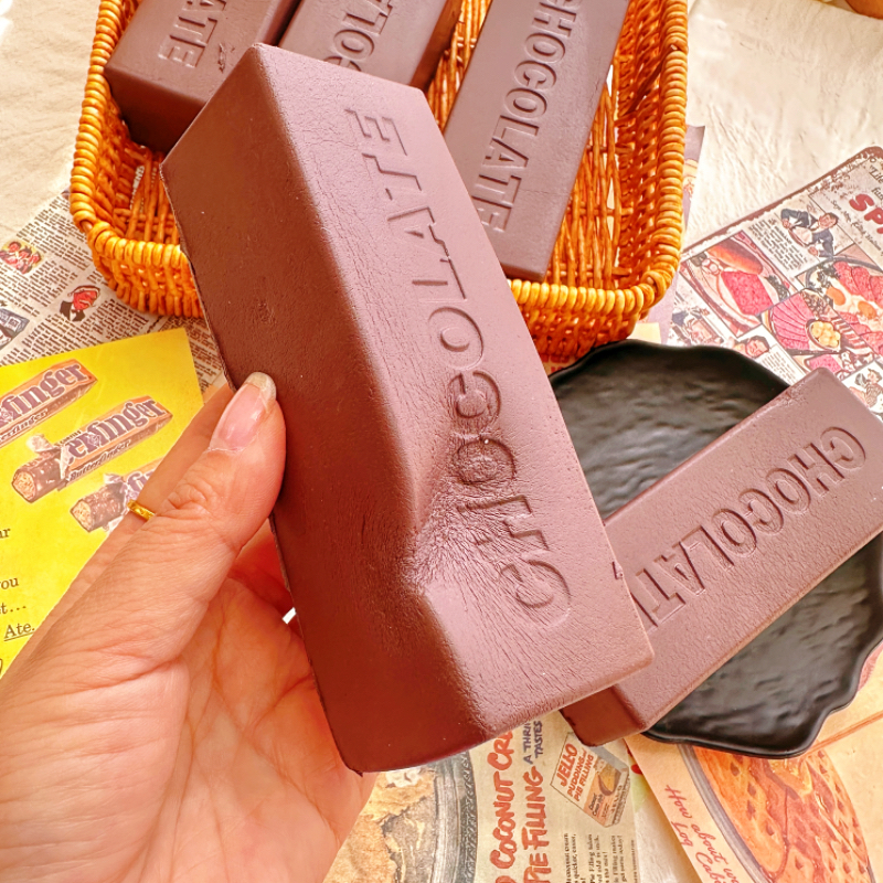 日本巧克力棒慢回弹捏捏乐湿软吸手指手感解压发泄神器小红书爆款