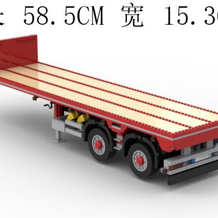 MOC-197095  19格宽 拖车 电子图纸 拼插积木 1391片