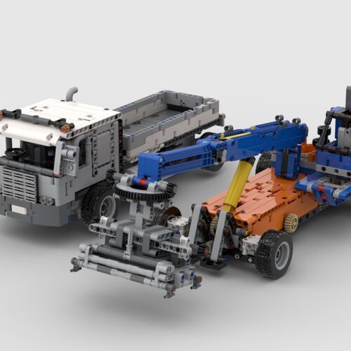 MOC-92590 Container Handler andTruck 国产积木电子图纸 气动