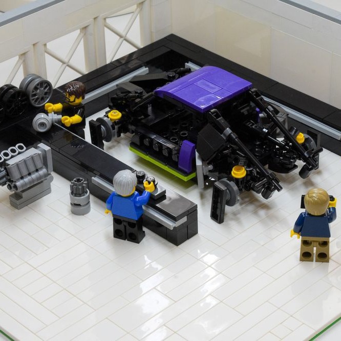 MOC-XM389 Zenvo TSR-S生产设施 434片 电子图纸 拼插积木 随机