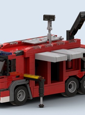 MOC-35005消防救援车 606片 电子图纸 拼插积木