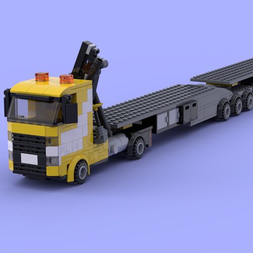 MOC-53668 带起重机和B双拖车的卡车 420片 电子图纸 积木