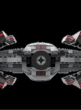 MOC-86551 剑形拦截器 电子图纸 拼插积木  724片