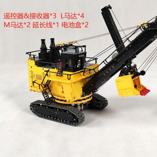 电子图纸 MOC 3174片 前铲绳挖掘机 拼插积木 106879