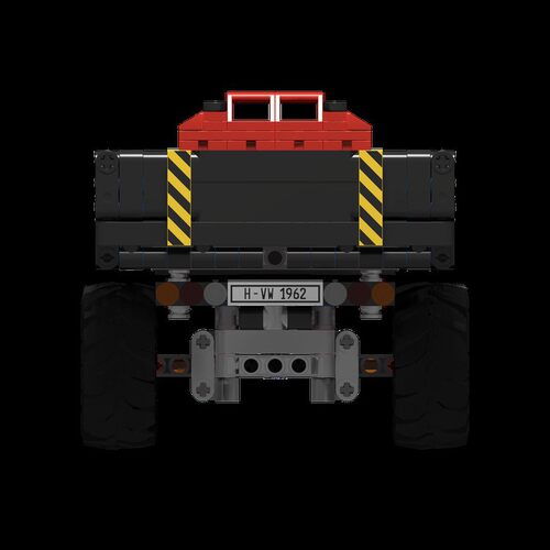 MOC-107608 迷你拖车 电子图纸 拼插积木 红色用蓝 256片
