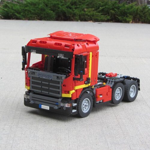 MOC-119357斯堪尼亚 6X2卡车 中桥可升降转向 电子图纸 拼插积木