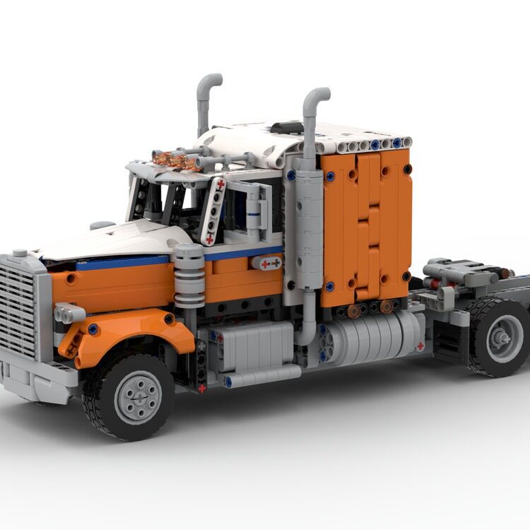 MOC-104591 美国电动半卡车 1367片 电子图纸 拼插积木 42078