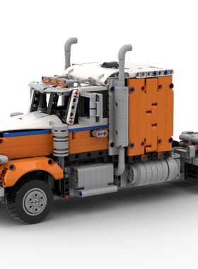 MOC-104591 美国电动半卡车 1367片 电子图纸 拼插积木 42078