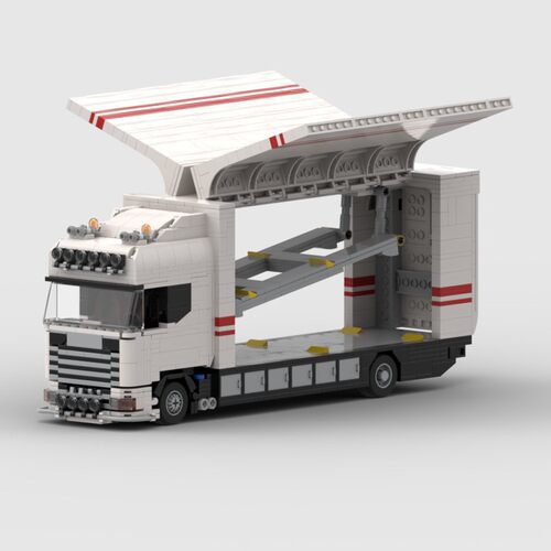 MOC-131108 斯堪尼亚流线型R730汽车运输车 电子图纸 积木 1430片