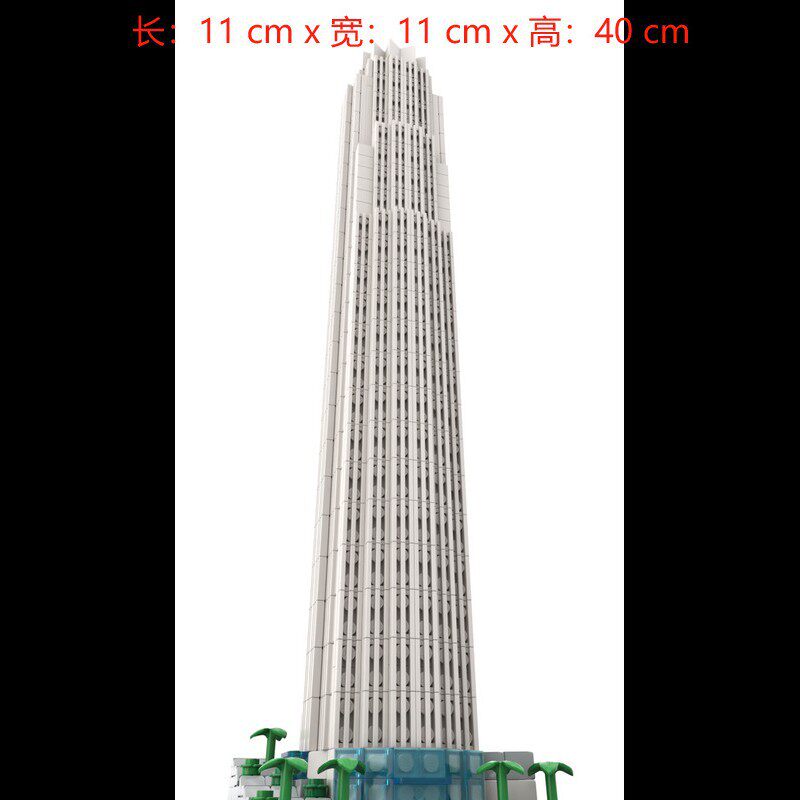 MOC-190102 美国银行大厦1:800比例 915片 电子图纸 拼插积木