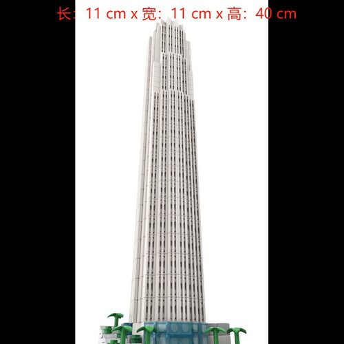 MOC-190102 美国银行大厦1:800比例 915片 电子图纸 拼插积木
