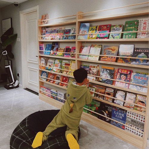 实木穆柯经济小宿迁儿童书架靠墙