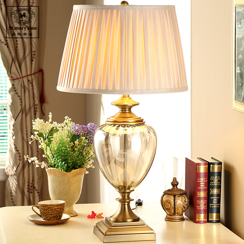 声控客厅美国水晶别墅床头灯