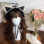 withpuji原创设计 喵喵 猫耳两色万用发带头饰软铝丝可凹造型