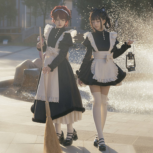 【kisskiss·冬限】withpuji原创设计女仆双子op春秋lolita裙