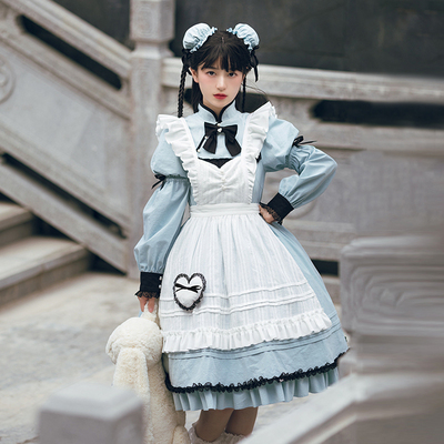 taobao agent Genuine design cotton velvet apron, set, Lolita OP, Lolita style