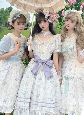 来信与诗·夏日花墙系列｜WP原创副牌自带胸垫纱撑口袋雪纺op裙lo