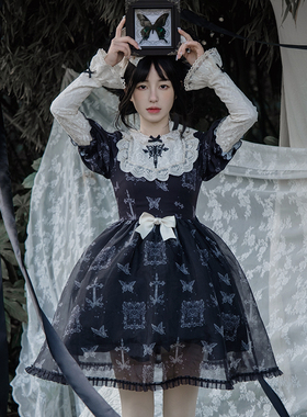 【开箱礼·幕蝶】withpuji原创柄图绣花印花自然蓬度可拆袖op四季