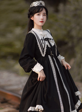 【归无op】withpuji原创设计大裙摆cla系修女风lolita赠假领秋季