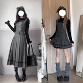 来信与诗·格蕾｜WP原创副牌优雅日常肩带可调背心工字褶裙双子冬
