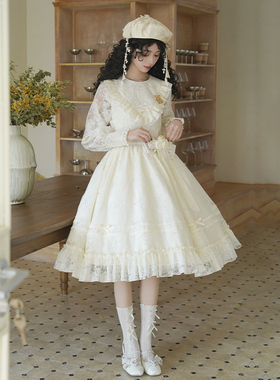 【花之音 op】withpuji原创设计 cla生成色长袖连衣裙秋季 lolita