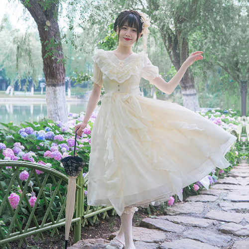 V领cla系双子lolita连衣裙