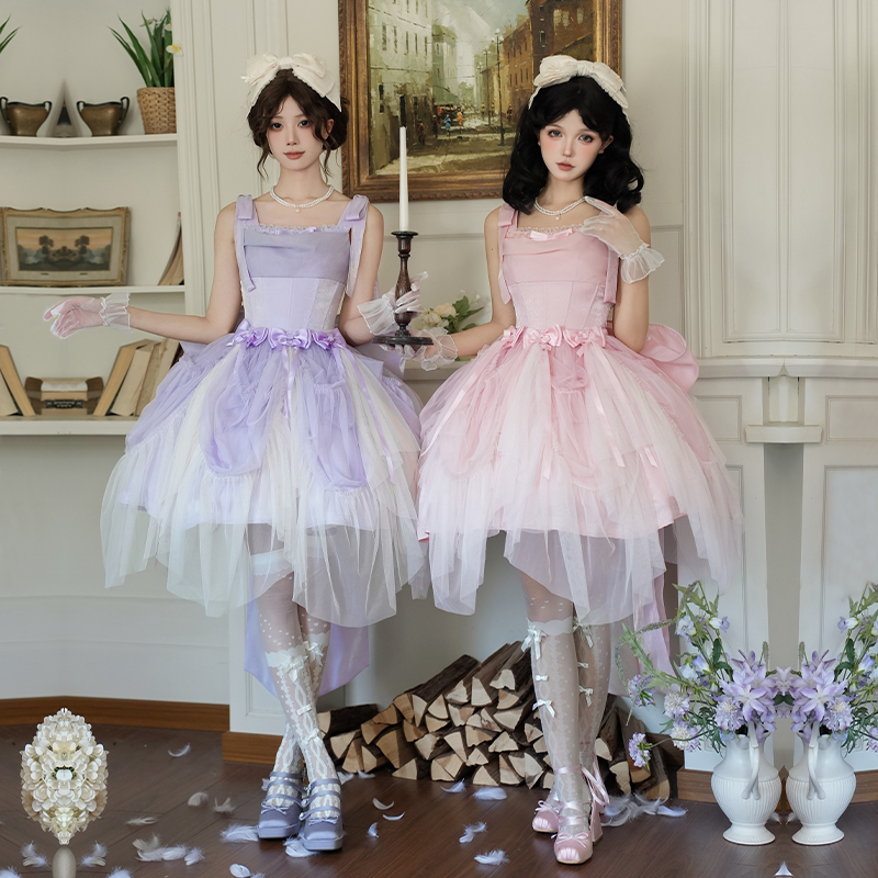 售完无补！【泡沫海】withpuji原创设计cla鱼骨jsk多穿双子lolita