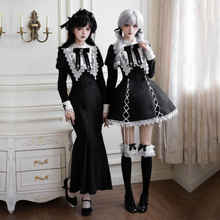 日常短裙鱼尾裙 withpuji原创设计 加绒斗篷双子秋冬 蔷薇人形