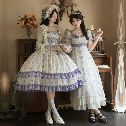 来信与诗·鸢尾心事sp｜WP原创副牌帝政风op/假两件jsk双子lo裙