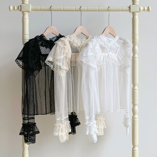 来信与诗·雾夏｜WP原创副牌三色点纱蕾丝长袖 内搭轻盈舒适lolita