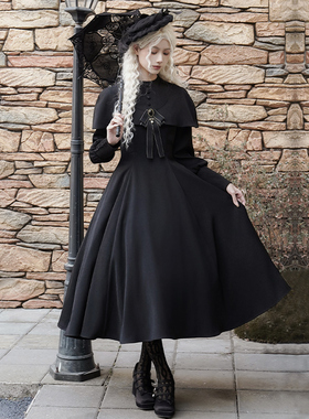 【第十三夜 op】withpuji原创设计 哥特优雅收腰显瘦大摆lo裙三子