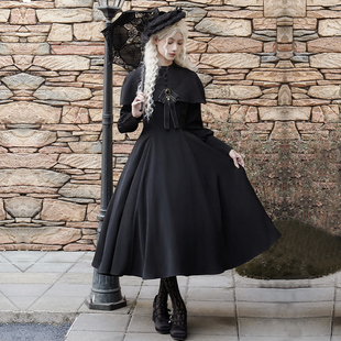 withpuji原创设计 哥特优雅收腰显瘦大摆lo裙三子 第十三夜