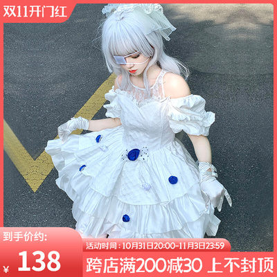 taobao agent [Galaxy Storm OP] Withpuji original design sexy Gothic lolita three -dimensional rose lace stitching