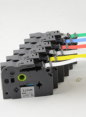 适用兄弟标签机色带12mm9TZ-231 631PT-E100bD210覆膜标签打印纸