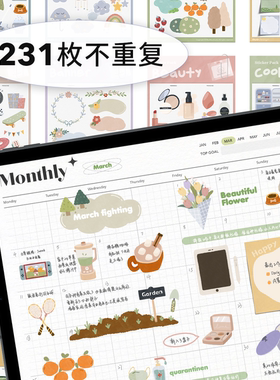 MuoMuo | 电子手帐iPad贴纸素材本免抠透明 goodnotes notability