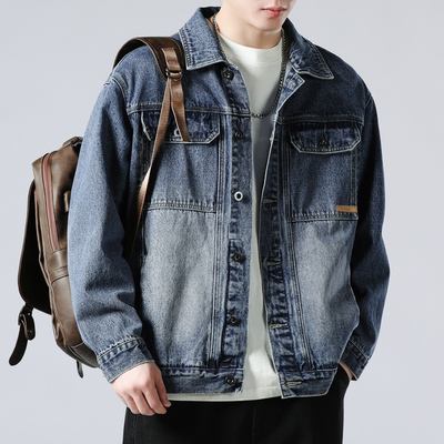 秋冬牛仔夹克男潮牌外套高端百搭