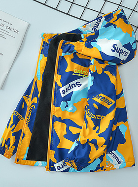 男童一体绒外套春秋款中大童加绒冲锋衣秋季15岁男孩儿童风衣春装