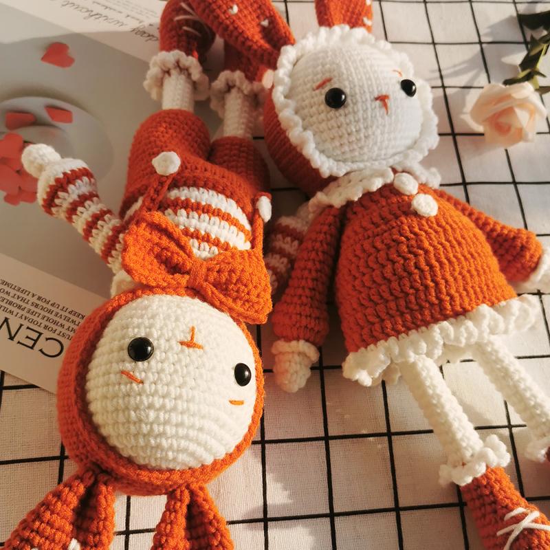 钩针编织材料包diy解闷情侣兔