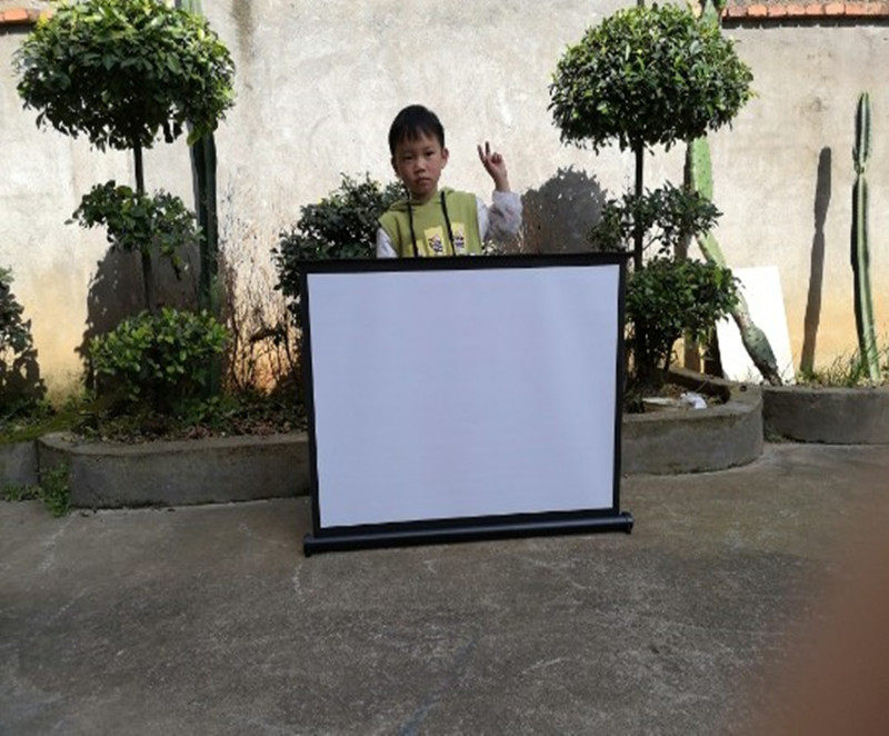 品牌桌幕20寸40寸50寸放桌面幕布微型便携手拉幕地拉幕投影仪屏幕