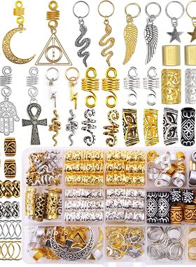 Braid Hair Accessories DIY Dreadlock Clips Pendant Rings