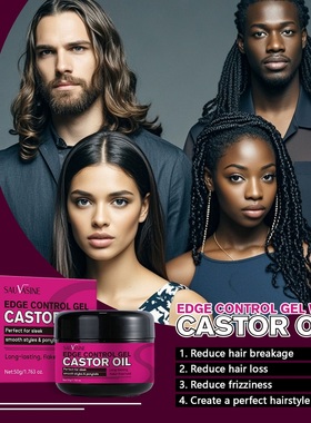 Braid Gel Styling Hair Wax Hold Edge Control Castor Oil Wax