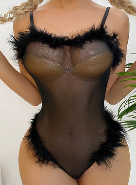 Mesh Underwear Lace Lingerie Women Bodysuit 网纱连体内衣女