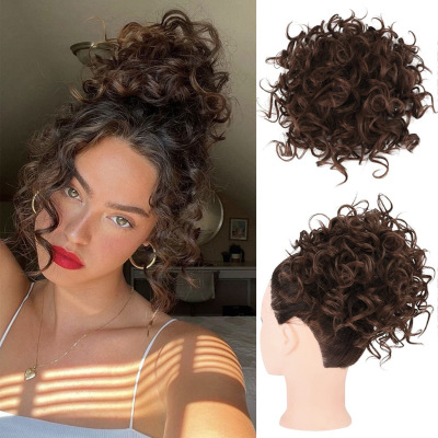 仿真卷发圈包女BunHairPiece