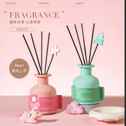 新款治愈系列香薰 创意多巴胺配色无火香薰家用卧室内持久香氛