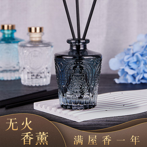 持久留香摆件酒店浮雕熏香瓶精油香薰瓶子无火香薰空瓶家用室内