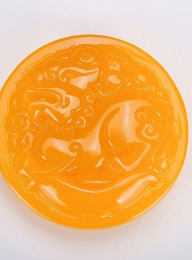 和田玉黄龙玉羊脂玉貔貅皮带扣黄玉腰带扣挂件玉石皮带扣皮休蜀黍